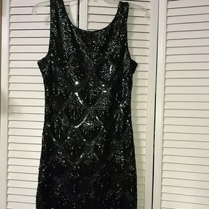 Dark green sequins mermaid gown